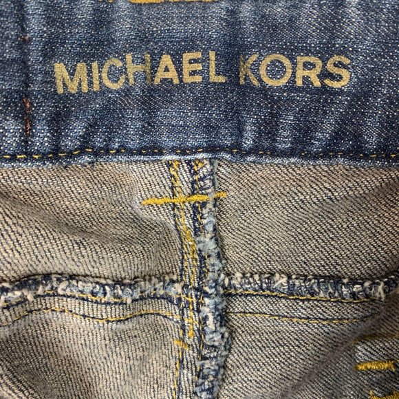 MICHAEL‎ KORS Cuffed Jeans w/ Gold Accent Buckle Sz 14 - Picture 9 of 12